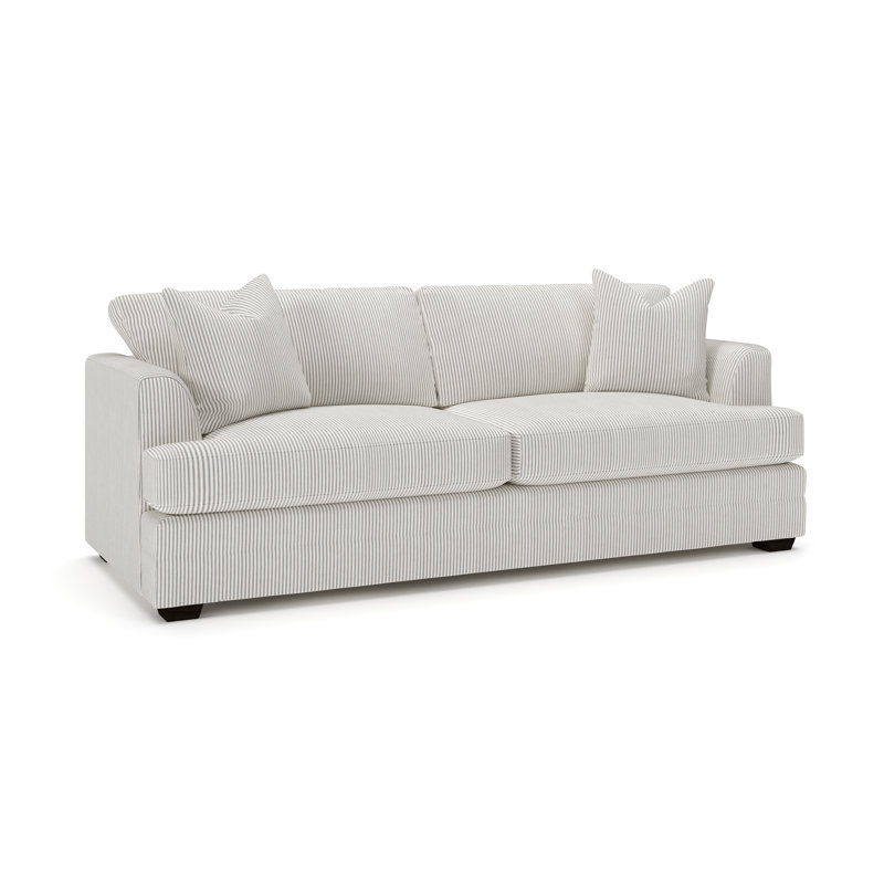 Edan Upholstered Sofa, Cruise Gray Striped