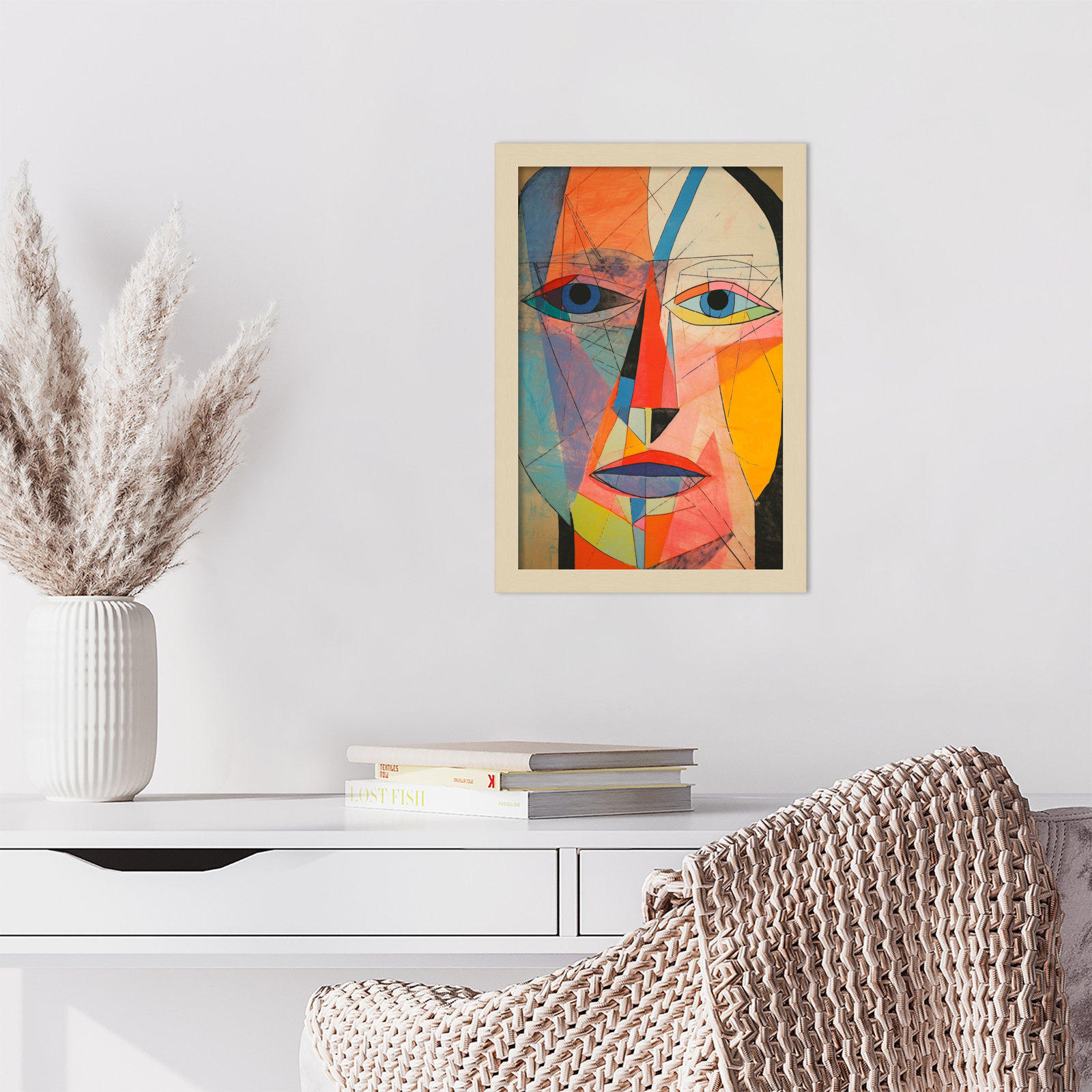 The Face by Treechild, Brown, 17" H x 12" W