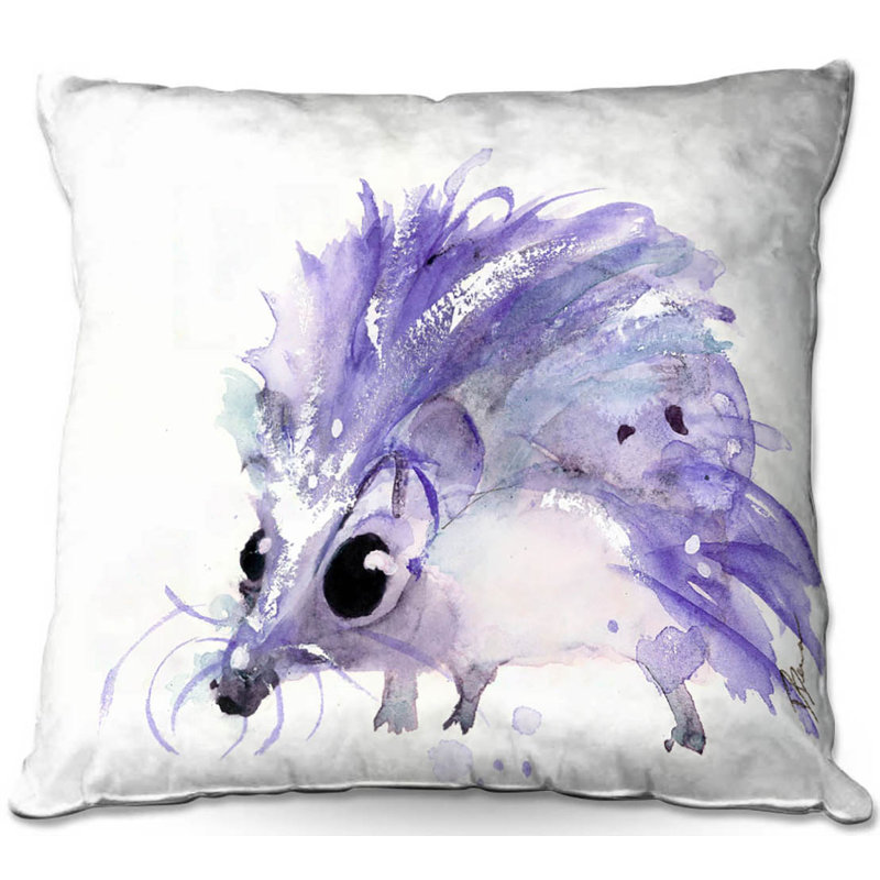 Coussin décoratif de canapé carré hérisson, 18 po x 18 po