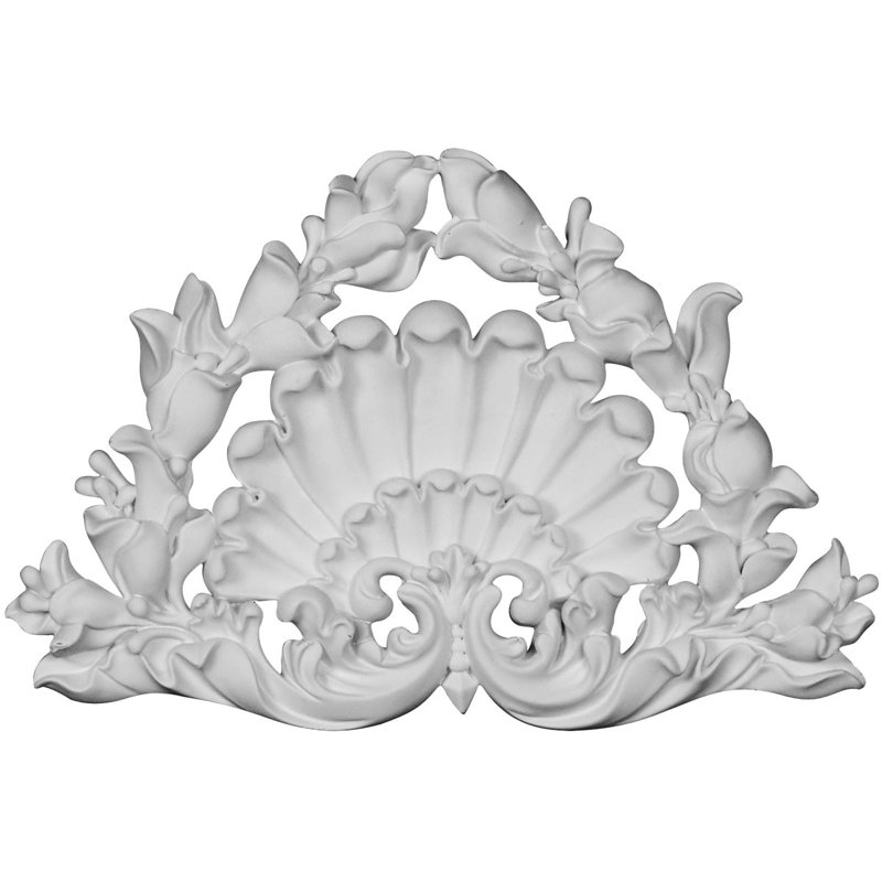 Shell 5.25'' H x 8.25'' W x 0.62'' D Urethane Onlay Scroll