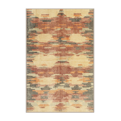 Tapis contemporain orange / jaune