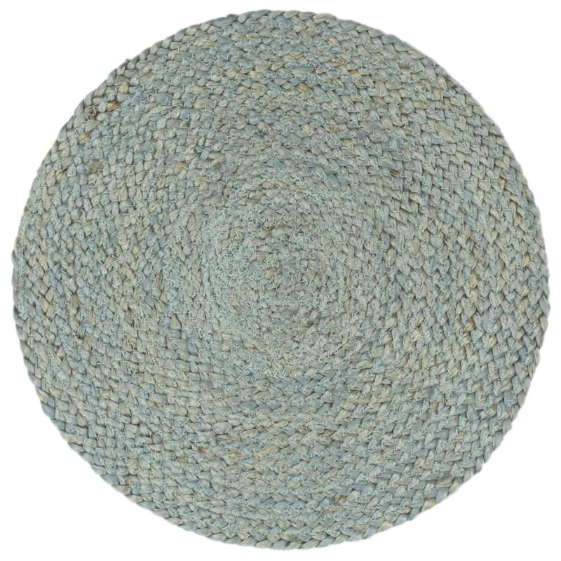 Quynh Jute Solid Colour Round Placemat, Green