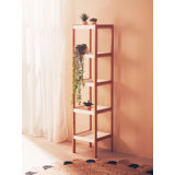 Anderson 140cm H x 32cm W Solid Wood Cube Bookcase