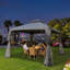 Pavillon de jardin, double toit pour l'extérieur avec tablettes d'angle