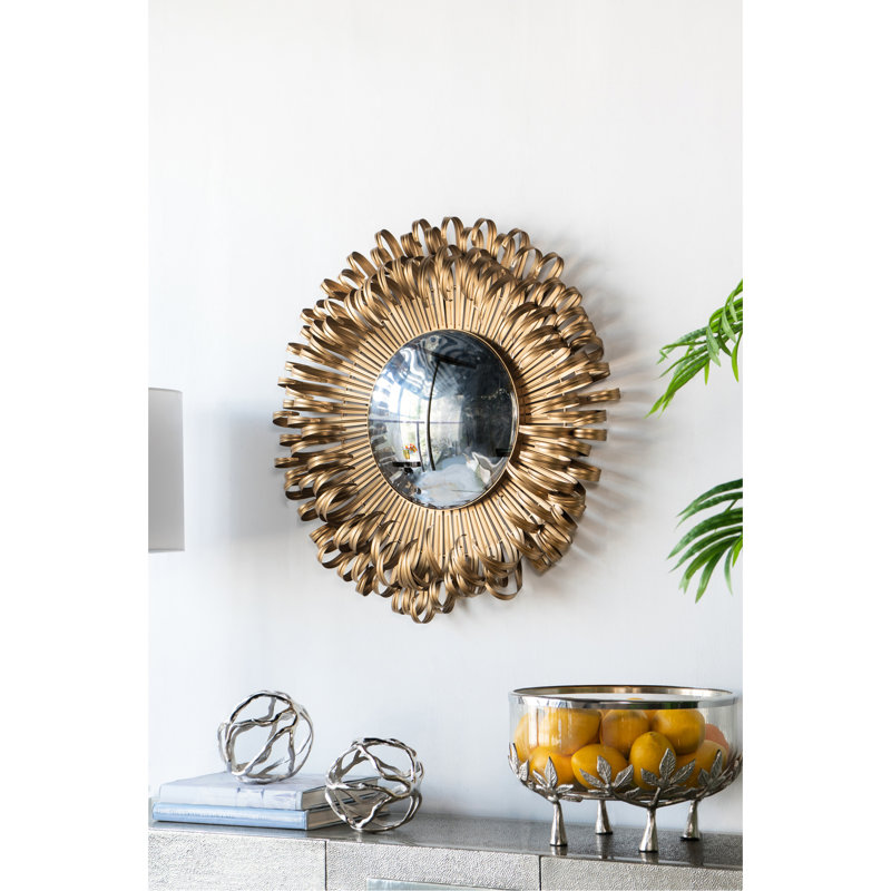 Miroir mural 27 po Golden Finish