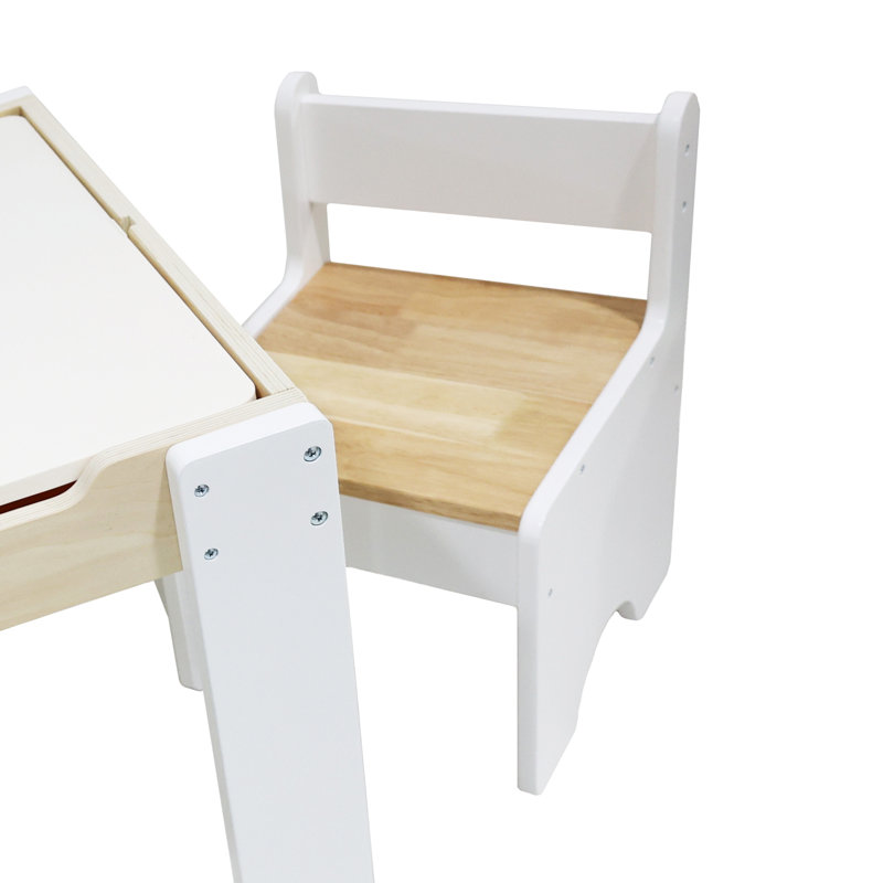Teamson Kids Multi-Activity Table and Chair Set with Reversible Tabletop and Storage