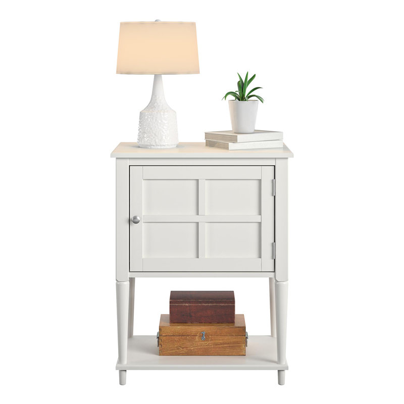 Alferetta 55.9cm Solid Wood Sideboard, White