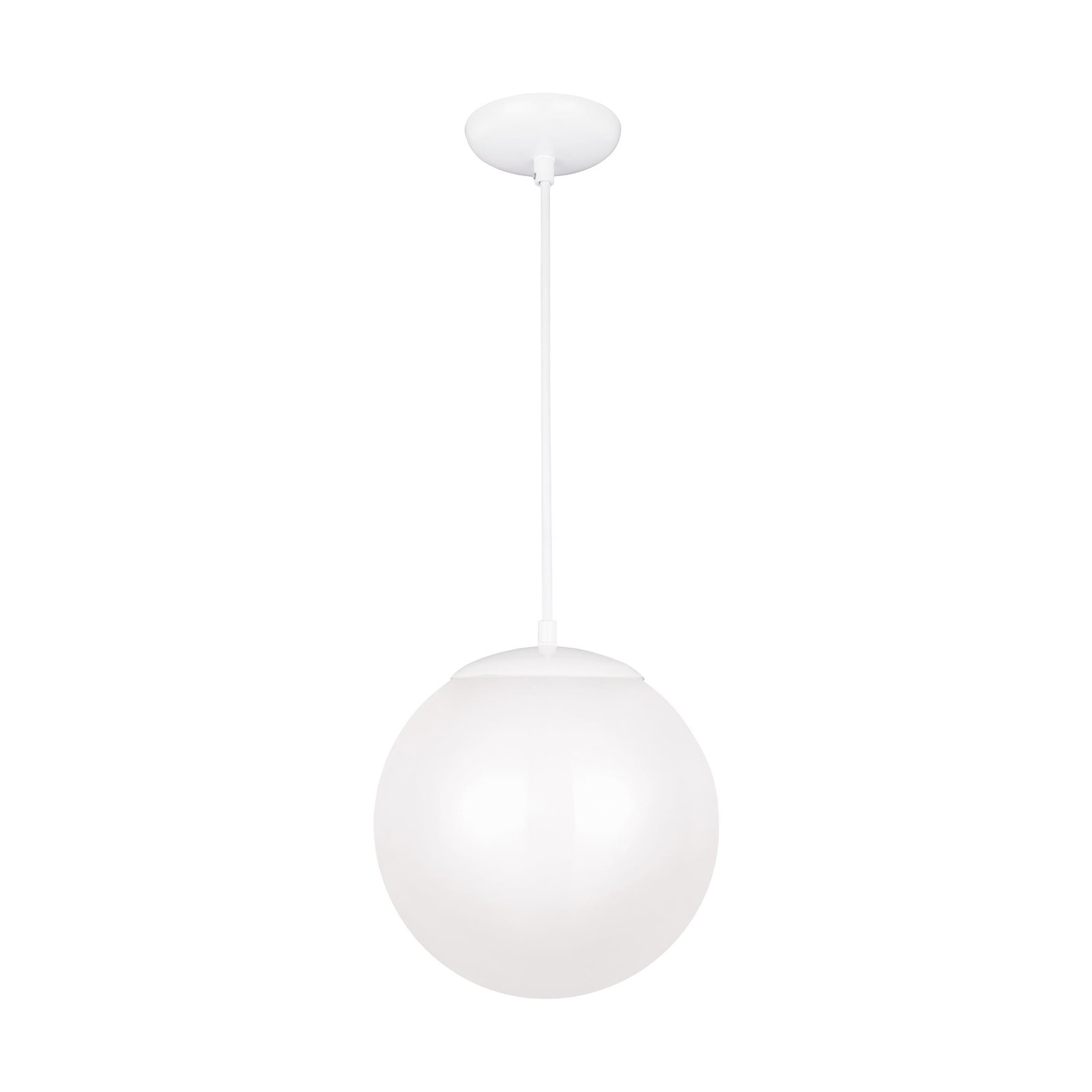 Meri 1-Light Dimmable Integrated LED Single Pendant , White, 10.75" H x 10" W x 10" D, LED Integrated