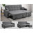 Convertible Sleeper Sofa Bed with Pullout Bed-106633593