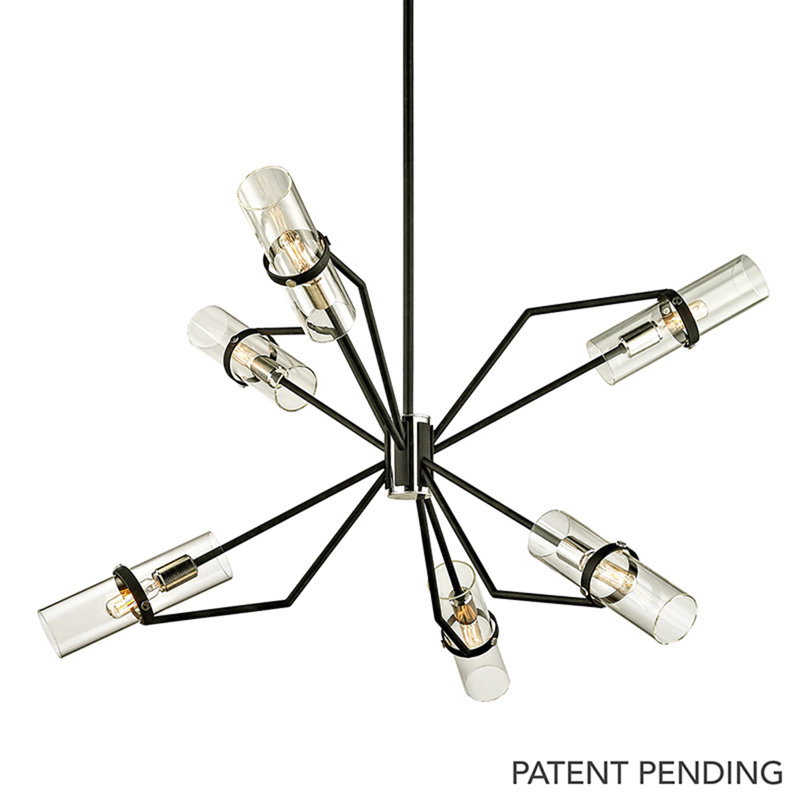 Raef 6 - Light Chandelier, 21.75" H x 36" W x 36" D