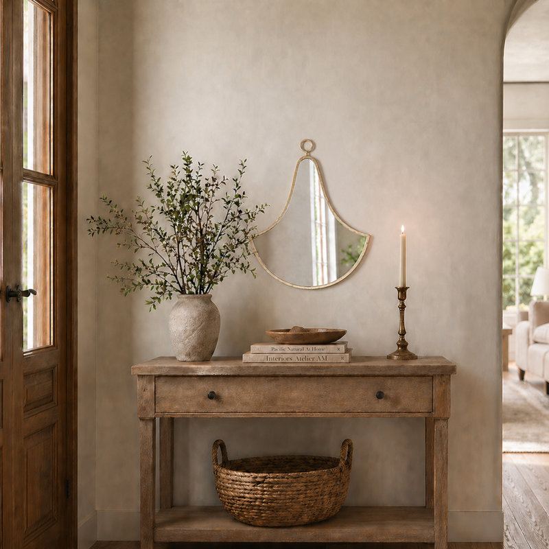 Clochette Flat Metal Beveled Wall Mirror
