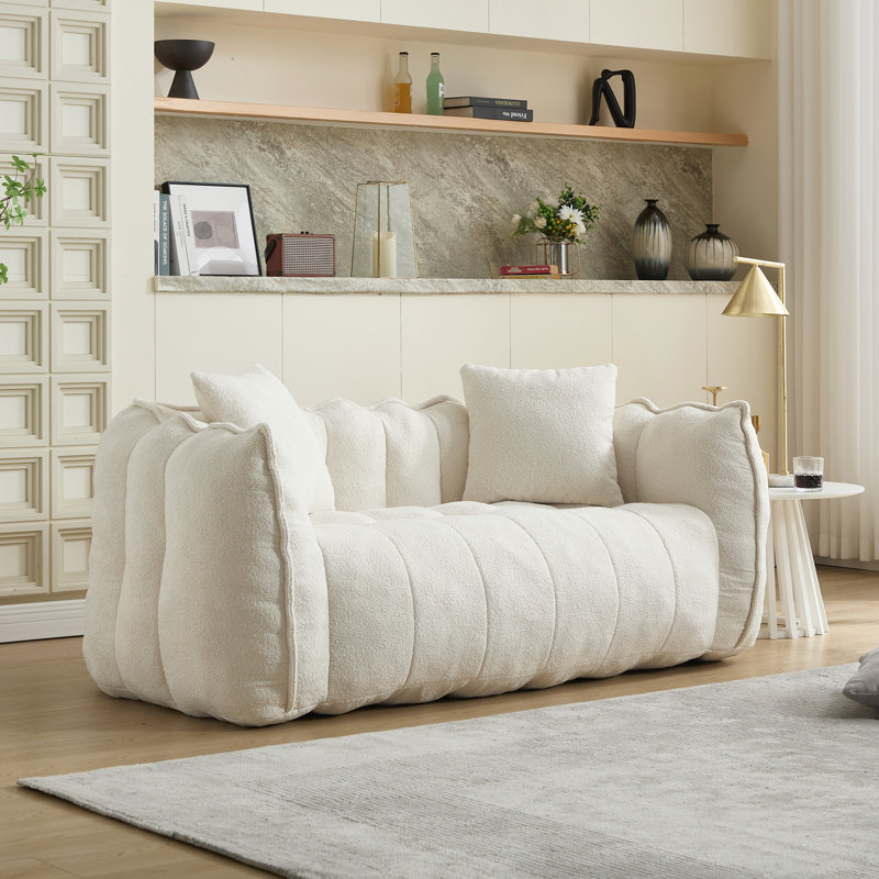 Comfortable Square Recliner Sofa For Relaxation And Entertainment, Beige