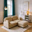 Canapé modulaire en L avec repose-pieds Cloud, revêtement en chenille douce, dossier rembourré capitonné, mousse haute densité pour des espaces polyvalents-85440949-68410689