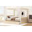 Wooden Canopy Bed with Storage Drawers-2097561014-2097561016