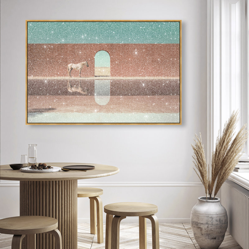 Western Reflections Print by Oliver Gal, 55"H x 37"W, Gold Floater Frame