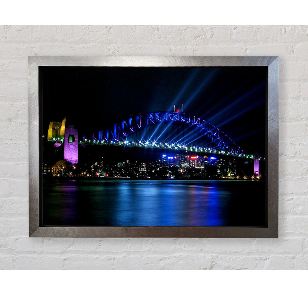 Sydney Harbour Bridge Blue Light - Einzelner Bilderrahmen Kunstdrucke