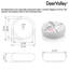 Lavabo de salle de bain DeerValley 16 po x 5 po, lavabo vasque circulaire en céramique blanche, vasque vasque en porcelaine vitrifiée avec parois cannelées et trop-plein