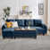102.4" Wide Sofa with Storage Ottoman and Long Bench with Coffee Table