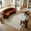 Tapis intérieur / extérieur linéaire à motif géométrique beige / crème 7 pi x 10 pi (6 pi 7 po x 9 pi 6 po) Aila-813927316