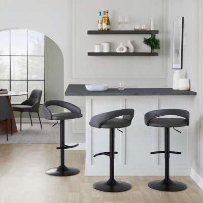 Tabouret de bar rembourré réglable