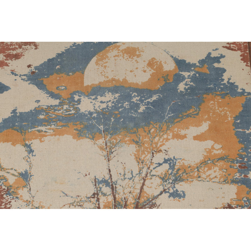 Tapis à motif abstrait et naturel 5 x 8