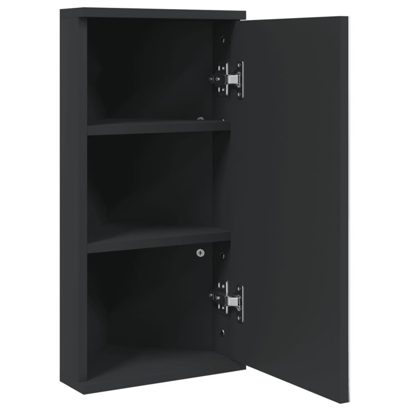 Aheed Framed Mirrored Bathroom Cabinets, Black