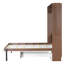 Lit escamotable avec bureau escamotable Murphy - Noyer et blanc-395909641
