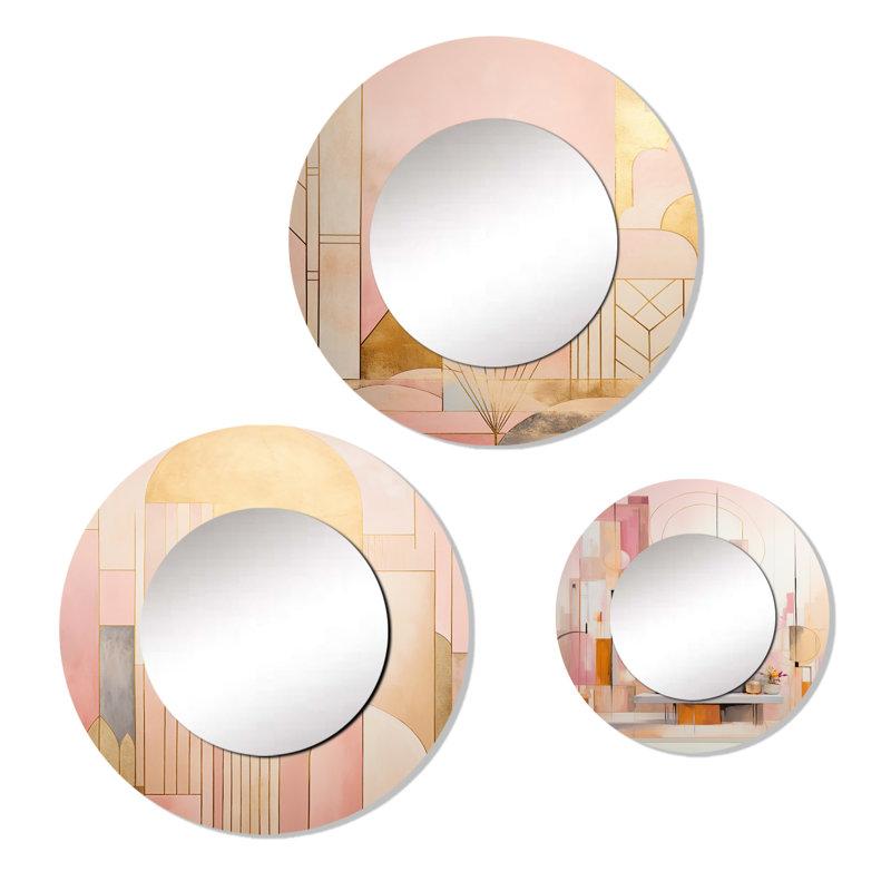 Elleora Metal Round Mirror