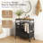 3 Section Laundry Sorter Cart With Ironing Board, Laund...