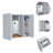 Ellegrini 1-Drawer Medicine Cabinet White-1461711667