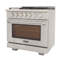KUCHT Professional 36 po 5,2 pieds cubes Cuisinière au gaz naturel et four à convection en acier inoxydable avec brûleurs True Simmer-96898029-96898032