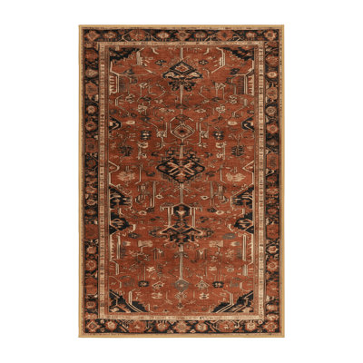 Machine Washable Persian Brown Area Rug