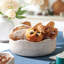  Panier rond en rotin pour pain / fruits (ensemble de 3, blanc cassé S / M / L)