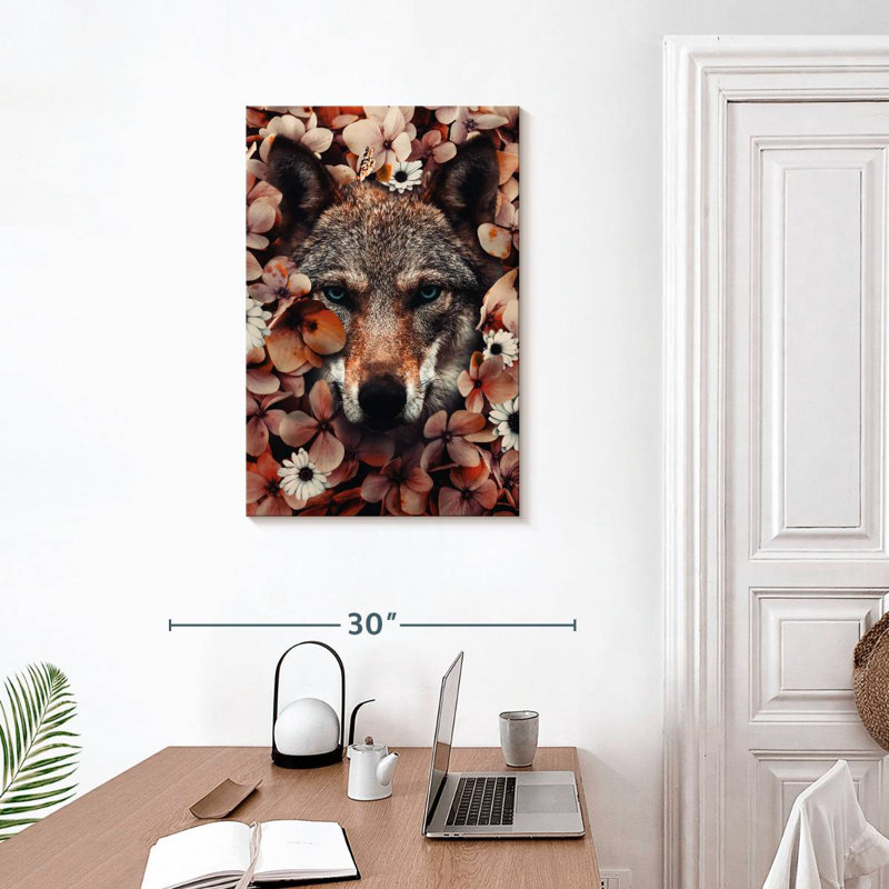Loup botanique Brampt, H 30 po x l 20 po