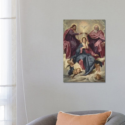 Coronation Of The Virgin, C.1641-42 by Diego Rodriguez De Silva Y Velazquez - Wrapped Canvas Painting