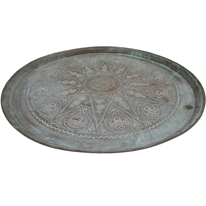Round Geometric Decorative Tray