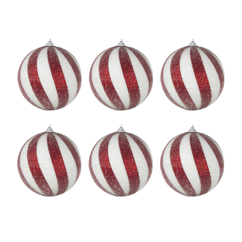 Ornement boule à rayures tourbillonnantes