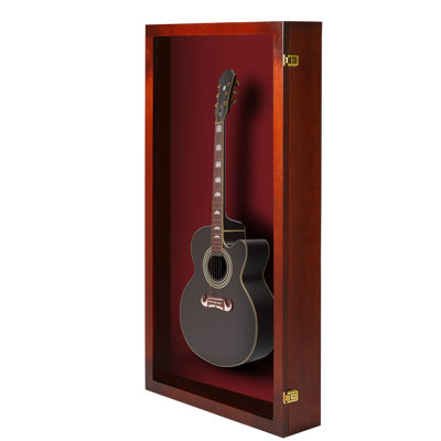 PENNZONI Large Acoustic & Electric Guitar Case, Made From Hardwood & Acrylic
