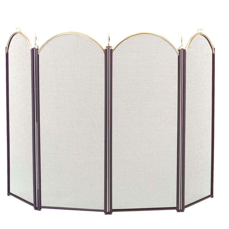 Insco 4 Panel Steel Fireplace Screen
