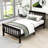 Twin Platform Bed with Headboard-1840408000