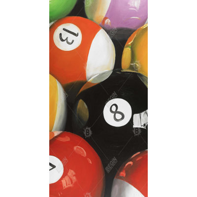 Pool balls closeup - 15.75"x31.50" Desk mat