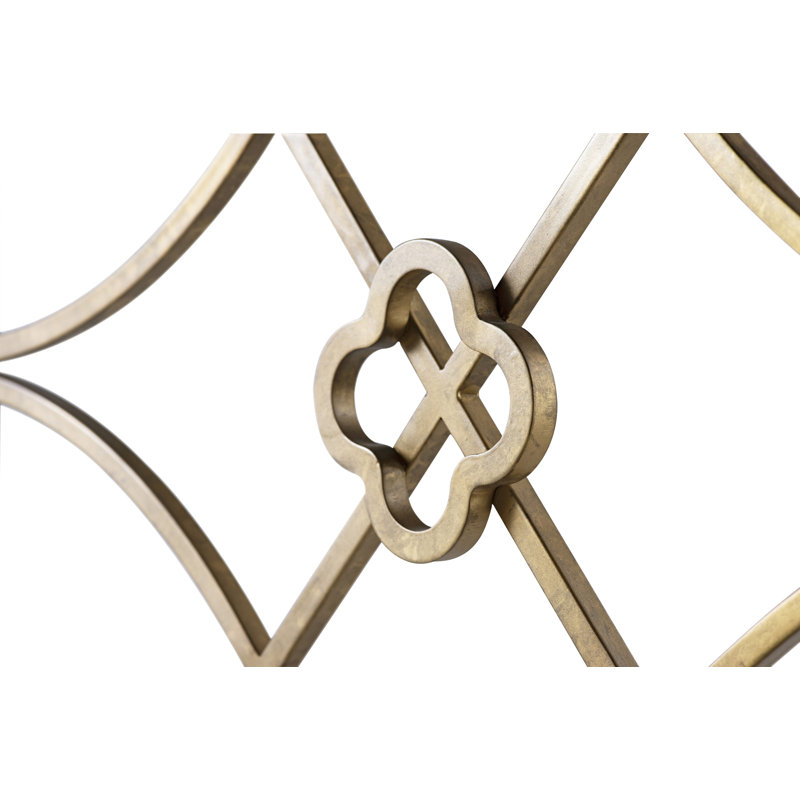 Boxwood's Console (58"W), Royal Gold, Carrera Marble