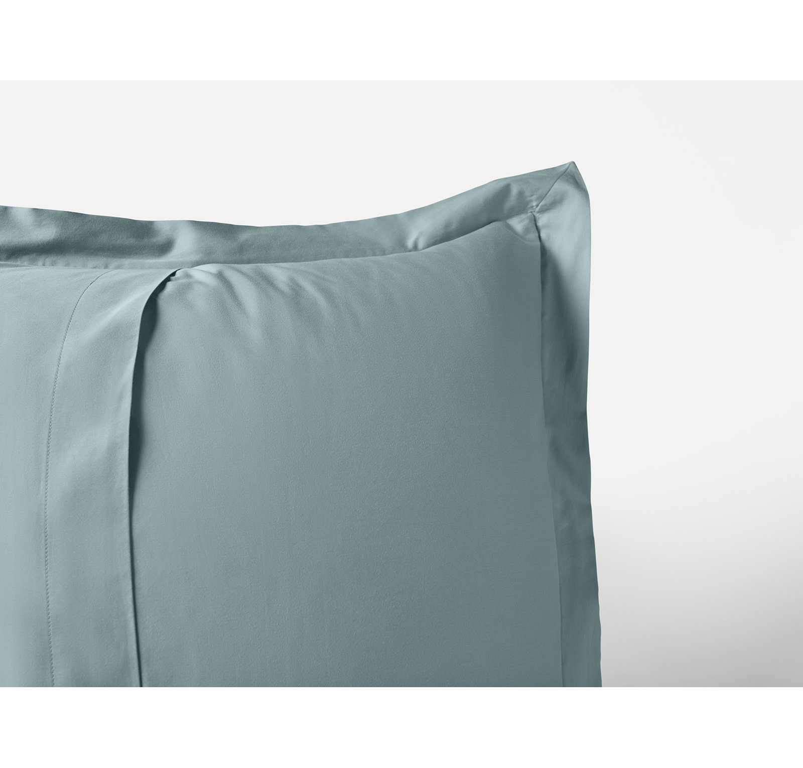 Refined Organic Classic Organic Percale Sham, Euro, Pacific Blue
