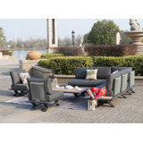 7 - Person Modular Patio Conversation Sets with Cushions