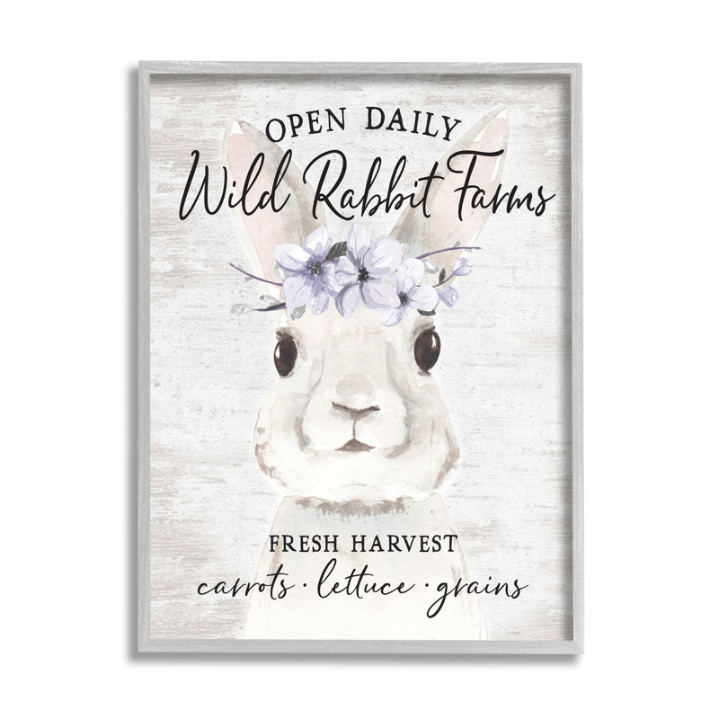 Wild Rabbit Farms, H 30 po x l 24 po x P 1,5 po, Estampe numérique Farmhouse