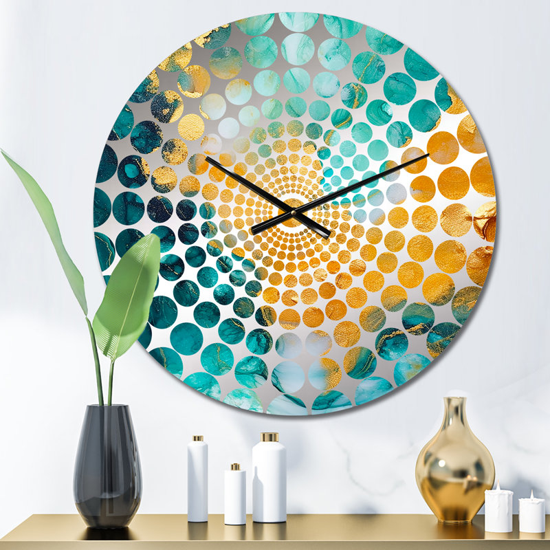Theim - Horloge murale peinture abstraite, Médium