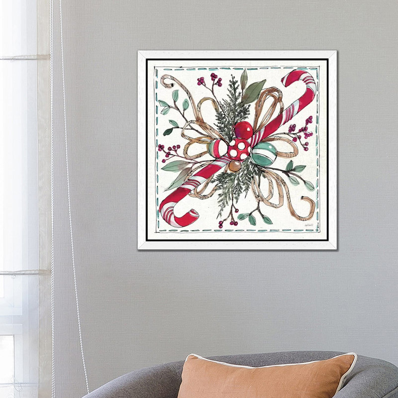 Seasonal Charm VI by Anne Tavoletti - Print on Canvas, White Floater Framed, 66.04 cm H x 66.04 cm W