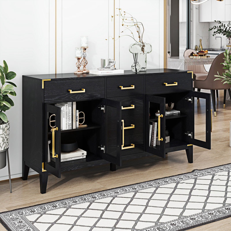 Buffet décoratif Zetana, Noir