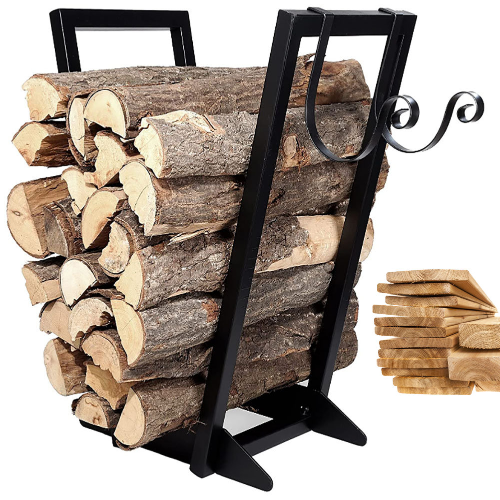 Winston Porter Abhishekh 33.07'' W Metal Log Rack & Reviews