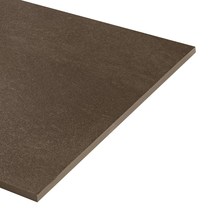 Literary License 12'' W x 12'' L Porcelain Concrete Look Singular Tile, Hickory